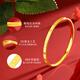 Lao Fengxiang gold four-leaf clover bracelet for women 999 pure gold bracelet plain ring hand ornaments Chinese Valentine's Day gift for girlfriend 54# four-leaf clover bracelet gold weight about 5.2g brand gift box