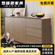 
Luo Jisi 2025 new Nordic log style dining side cabinet modern entrance door entrance cabinet living room storage storage cabinet tea cabinet log color + white size 150cm (E0 multi-layer solid wood)