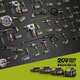 WORX WU698 Máquina multifunción sin escobillas Universal Baoli Battery Borde Ridmer Corte y molienda Papelera de carpintería eléctrica WU698 [4.0 Cargo rápido eléctrico único]
