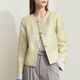 Amii [New Chinese Style] 25 Spring Retro New Chinese Style Small Flavour Style Jacket Jacket Elegant Classical Short Jacket Femmes Beige M
