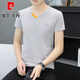 Pier Cardin Summer Nuevo algodón para hombres Camiseta de algodón en V de media manga de algodón moderna Camiseta de algodón de algodón de pollo