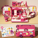 Casa infantil de Yunya jugando al automóvil en miniatura Toy Princess RV Princess House dormitorio 3-6 años de edad y niña Regalo de cumpleaños en polvo de fresa Koala RV [One Koala]