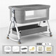 Crib removable portable baby cradle bed foldable multi-function bb bed newborn children splicing large bed Morandi gray + factory configuration basic model