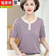 Hengyuanxiang Mutter M Sommer dünne gestrickte kurzärmelige T-Shirt mit mittleren Alters mittleren Alters modischen Eisseidenhemden mittlerer Alters 9757 Peacock Blue M Empfohlen 80-95jin [Jin gleich 0,5 kg]