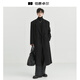 Piaget Zall shoulder pad design long over the knee 100% wool double-sided woolen coat 100% men's 2025 autumn and winter commuter coat moon night black regular style - no liner XL (recommended 145-160Jin Jin equals 0.5 kg)