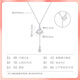 BOC Yijin pt950 skirt platinum fashion necklace plain chain versatile clavicle set chain birthday Mid-Autumn Festival gift for girlfriend fish scale skirt set chain weight about 5.3g