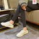 Belle-Ta Series Brands Small White Shoes de taille brisée pour femmes 2023 Spring Nouvelles chaussures pour femmes polyvalentes printemps et automne à semelles plates décontractées 1585 Camel 38 Sports Shoe Taille