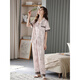 Pyjama modal pour les femmes en glace d'été Silk Pantalon à manches courtes Nouveaux vêtements de maison de maman d'âge moyen émulés émulés d'été 6626 2xl (recommandé de porter du poids 140-160 Jin [Jin est égal à 0,5 kg]))