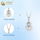 China Gold (CHINA GOLD) pt950 platinum necklace for women, platinum Fulu gourd pendant can be rotated, Valentine's Day birthday gift for girlfriend, platinum Fulu transfer pendant, about 2.8g, free silver chain
