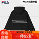 斐乐（FILA）FILA 官方女士梭织外套2025春新款时尚简约休闲宽松 正黑色-BK XS155/76A 均码