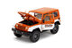 Jada 1:24 Jeep Wrangler alloy car model 2007 orange doll set children's remote control toy portable