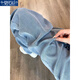Modal thin jeans for women in summer 2025 new trendy high waist loose slimming ice silk drooping wide-leg pants light blue 728 M Recommended/95-105Jin[Jin equals 0.5 kg]