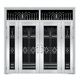 OUOTEY304 Porte en acier inoxydable Rural House Auto-construit Porte de porte à double ouverture Verre Entrée en acier inoxydable Antift Porte Ménage Gold Rose Style 9902
