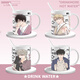 Howangde Waterside Night Surrounding Water Cup Lü Tai Zhou Jin Yi Xuan Lu Yuanying 2D Ceramic Cup Student Gift Marks Drink Q3881-Water Night Mug (cup + cup lid + spoon + coaster)