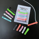 
Data cable storage wire management wire winder headphone wire management fixed buckle mobile phone charging wire network wire silicone rubber wire belt data cable hub belt-6 pack (random color)