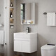 Jomoo Small Apartment Space Aluminum Bathing Gabinet Combinación Cerámica pequeña Cerámica Integrada Balcón Balcón Cuenca de lavado Redonda 4837 con juego completo