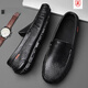 
Belle-Ta series brand broken code Spring and Autumn new men's beanie shoes men's genuine leather soft sole wedding shoes 9901 black (hollow) 40