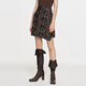 Jiangnan Buyi (JNBY) [same style in the mall] 23 summer new skirt A-shaped 5N5D15930 077/Miscellaneous Gray Coffee S