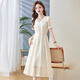 Ehangy International High-end Light Luxury Dress Women's Summer 2025 New Style Waist Covering Belly Slimming and Reducing Age Comfortable Skirt Black [High-end Gift Box] M Recommended (90-105Jin [Jin equals 0.5 kg])