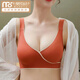 莫代尔乳胶内衣女夏薄款无痕运动文胸无钢圈小胸聚拢上托防下垂胸罩睡眠 墨绿色 2XL (140-155斤)