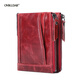 Neue Frauenbrieftasche Freizeit Mode RFID Leder Brieftasche Doppel Reißverschluss Multi-Card Retro Clutch Coin Brieftasche Schwarz
