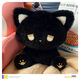 
Desktop ornaments cute and beautiful dazed doll emo little bear gift birthday gift for girls kitten ornaments emo black cat doll [black and blue]