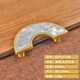 
BEYZK brass cabinet door handle light luxury golden Nordic Chinese style wardrobe drawer modern simple shell round GBT12178A pair of white abalone hole distance 96 diameter 120m