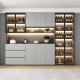
Oppein 2025 new side cabinet storage high cabinet integrated with wall modern simple living room cabinet household wine cabinet storage style 12240*40*220 SF Express installation