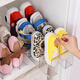 Rack de chaussures pour bébé armoire à chaussures transparente Boîte de rangement de chaussures pour enfants Porte de maison Small Storage Artefact espace Économie de rangement Salle [1 Pack / Integrated] Rack à chaussures à 4 grilles DF-1477