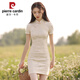 皮尔卡丹（PIERRE CARDIN）改良旗袍少女夏季2025年新款女短款小个子白色文艺气质修身年轻款 838米白 XL