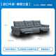 Lezhibao Lazboy Leder-Sofa Wohnzimmer Neue elektrische Funktion Sofa Zero Wall Retro Sofa Bach 683 Thames Blue-2,41 Meter-Drei-Person Dual Electric