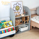 OUOETYteamson, Fenduoqi Baby Bookshelf Picture Bookshelf Children's Toy Storage Cabinet Furniture Kindergarten Pink Jungle Adventure Bookshelf + 2-layer Storage Chassis W-8268A