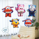 MPPMCK Cartoon Animal Shape Helium Floating Balloons Baby Full Moon Birthday Decoration Baby Leggings Toy Arrangement Vegetables and Fruits Type D Floating 5 Packs Free Ribbon, Need to Bring Your Own Helium