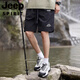 Jeep Spirit2025 Neue Stil Kleidung Shorts für Frauen Dünne Ice Seiden Sport Casual Mid-Hose Ehepaar Outdoor Fünf-Punkte-Hosen Männer und Frauen 671 Schwarz-Männchen Model M