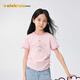 Balabala children's clothing children's short-sleeved girls' T-shirt 2025 summer wear miiiiichan IP mall same style dream pink 60359 150