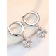 Nilan Fat Donglai same style pt950 platinum earrings for women Moissanite Rubik's Cube ear buckle style simple long earrings platinum Rubik's Cube