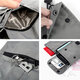 Fahrt im Ausland ID-Beutel Passportbag Halfer Hals Nylon High-End Passport Bag wasserdichte Wechseln Sie große Mobiltelefonbeutel Schwarz