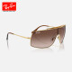 雷朋（RayBan）太阳镜男女款出行防晒户外运动骑行墨镜0RB3897礼物 尺寸136 001/13金色镜框渐变棕色镜片