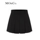 MO&Co. Three-dimensional pleated shorts and culottes, A-line shorts, short skirts, casual pants, high-waisted skirts, Moan