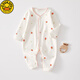 G.duck Little Yellow Duck Newborn Baby Clothes Jumpsuit Spring and Autumn Type Pure Cotton Boneless Harness Newborn Baby Baby Clothes Red Heart 90cm