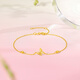 Saturday Fortune Yellow 18K Gold Bracelet Women's Colorful Butterfly Bracelet Birthday Gift for Girlfriend C0716155 16+3cm