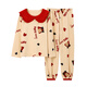
Urban beauty pajamas women's spring and autumn pure cotton long sleeve cute Korean sweet suit summer autumn winter princess style casual home clothes green apricot color GXT9923 picture color M (recommended 75-95Jin [Jin equals 0.5 kg])