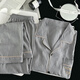 Sinnliche Wolke Baumwollpyjama Herren Frühlings-Strickjacke Langarm Langhose Lange Hose Cartoon Teenager Home Clothing Set K12532# Double Short 2XL Empfehlung 150-175