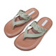 
Yusenyi foot-clip slippers for women in summer wear flip flops for women in summer wear fashionable non-slip beach wedge ladies 3882-6 green moxa 38 suitable for size 37 feet