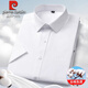 Pier Cardin pure cotton short-sleeved shirt men's summer new striped cotton shirt middle-aged free ironing business casual half-sleeved shirt men light blue vertical stripes [Heng-6623] short sleeve lining S 38 [100-120Jin [Jin equals 0.5 kg] wear]