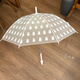 Mifei Transparent Umbrella Автоматический солнечный дождь с длинной ручкой складывающаяся двойная карикатура Симпатичная мультфильма Fresh Children Ins Студент Утолщенный Annuo Shu A3882 Red Boots Red Apple
