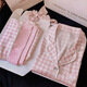 Antarktische grenzüberschreitende Pyjamas Kurzärärmelte Revers-Strickjacken sexy Spitze Einfache Home-Kleidung Set LW9214# M 170 [Vorgeschlagen 80-100jin [Jin ist 0,5 kg]]