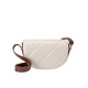 Sac de luxe de luxe anysmic sac de selle de sel de selle 2025 Nouveau niche crossbody sac authentique en cuir semi-cercle à large bande d'épaule à large bande de sac pour femmes couleur de chocolat avec beige [emballage de boîte cadeau]