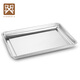 Golden Key stainless steel deepened steaming rice cabinet steaming tray barbecue food basin commercial tray dish plate GK-FB600-48