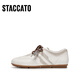 Sijiatu [Identique à Yang Mi] 2025 AUTOMNE NOUVEAU SMAL PIANO CLÉ RETRO RETRO GENRE CHAUS FORREST GUMM SHOSTES CAS CASSEUX EG701CM5 VOLYSATILE BEIGE 38
